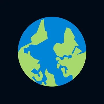 Planet Earth is upside down - world is inverted into wrong, upset, disordered Stock Illustration