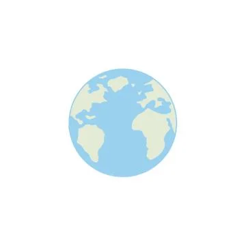 Planet Earth. Vector drawing of the globe. Colour illustration by hand Stock Illustration