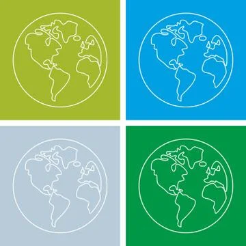 Planet Earth vector sign isolated on white background Stock Illustration