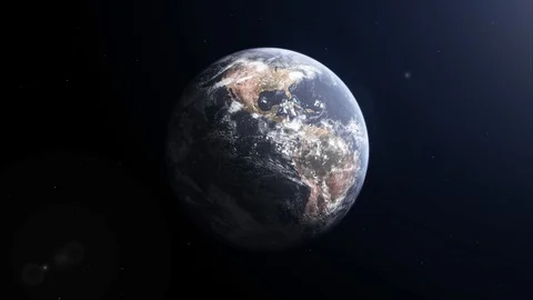 Planet Earth, view from space. 3d 4K animation of terrestrial globe. Video stock 127605609