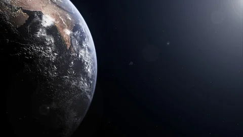 Planet Earth, view from space. 3d 4K animation of terrestrial globe. Video stock 127605647