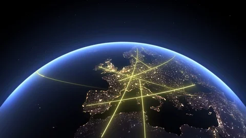 Planet Earth, view from space. 3d 4K animation of terrestrial globe. Video stock 129133518