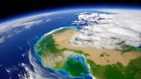 Planet Earth view from space. Earth surface in motion Stock Footage 287865856