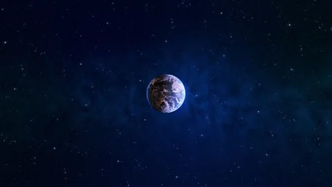 Planet the Earth, view from space, Milky Way Galaxy. Planet earth rotating Stock Footage 333895567