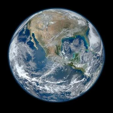 Planet earth viewed from space. High-resolution image. Stock Photos