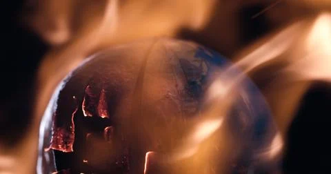 Planet Earth warming up concept Stockfoto's