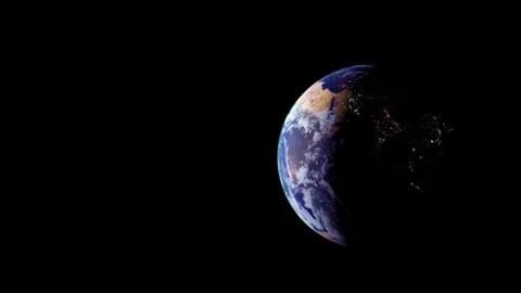 Planet Earth which appears rotating very slowly - Europe area, North Americ.. Video stock 317612055