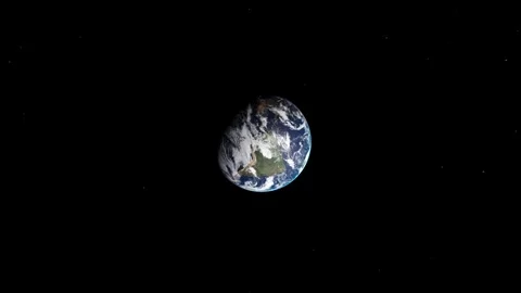Planet Earth which appears rotating very slowly - Europe area, North Americ.. Video stock 317705506