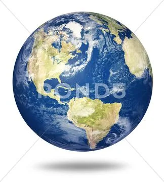 Planet earth on white - america Stock Illustrationen