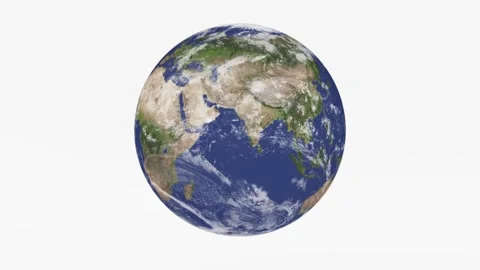 Planet Earth in white background. Elements of this image furnished by NASA. 3 Stock Footage 135331944