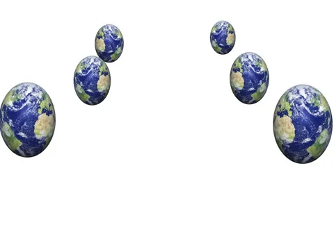 Planet Earth On A White Background Stock Footage 73134568