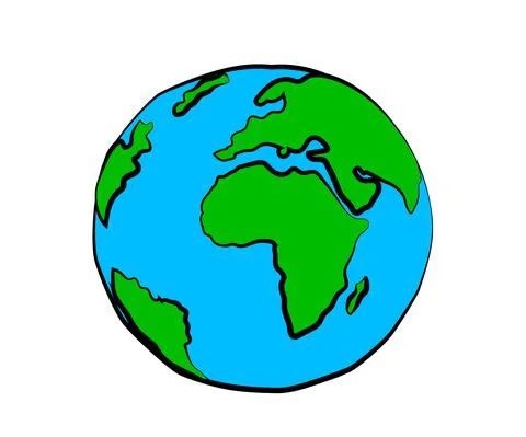 Planet Earth on a white background. Stock Illustration