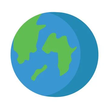 Planet Earth on White Background for Use in Web Design Illustrazione stock