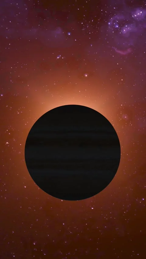 Planet eclipse animation with radiant sun. Planet eclipse celestial mechani.. 库存影片 345966657