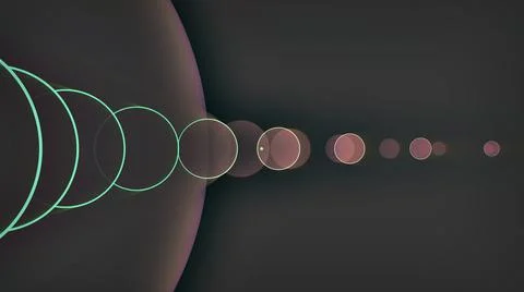 Planet eclipse glow illustration Illustrazione stock