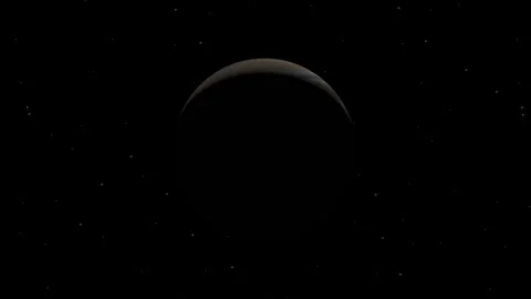Planet Eclipsed by Nighttime From Outer Space 動画素材 208760492
