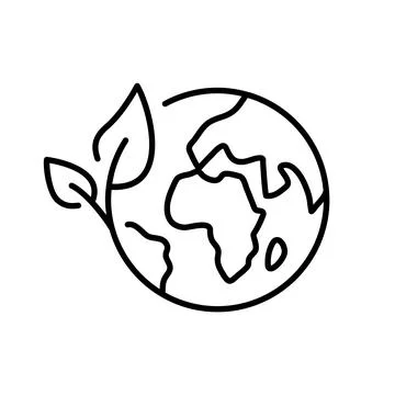 Planet ecology icon. Earth with leaf vector illustration. Environment care .. Stock Illustration