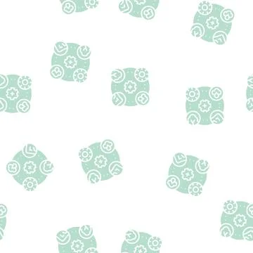 Planet ecosystem glyph seamless pattern Stock Illustration