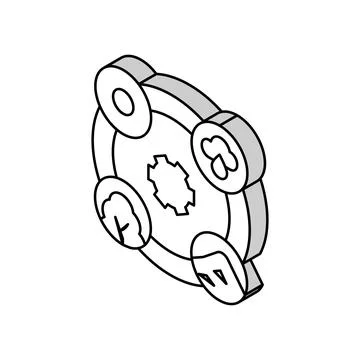 Planet ecosystem isometric icon vector illustration Stock Illustration