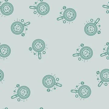 Planet exploration space exploration line seamless pattern Stock Illustration