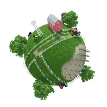 Planet Farm Stock Illustration