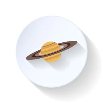 Planet flat icon Stock Illustration
