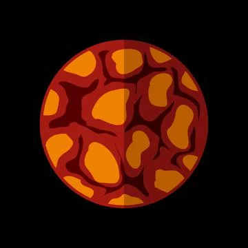 Planet flat sign Illustrazione stock