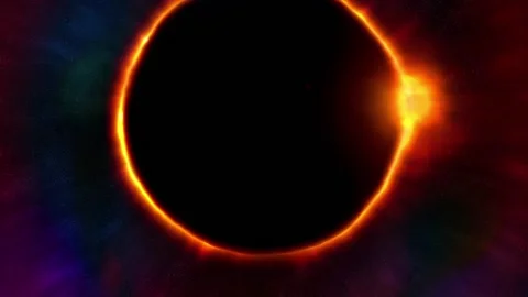 Planet in the form of a ring, animation Stock Footage 154149014