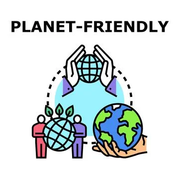 Planet friendly global environmental protection concept vector Stock Illustration