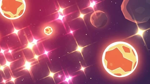 Planet Galaxy Cosmos: Night Space Rock Land View Night View over Sees Stock Footage 307979574