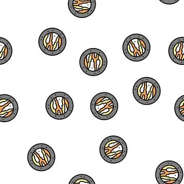 Planet galaxy vector seamless pattern Ilustración de archivo