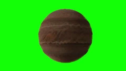 A planet of gas. an alien planet isolated on green background. Stock Footage 280039831