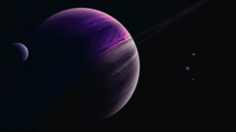 A planet that gradually fills with color Stock Footage