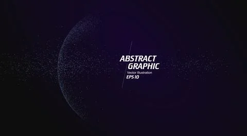 Planet graphics composed of countless particles, vector illustration. Stock Illustration