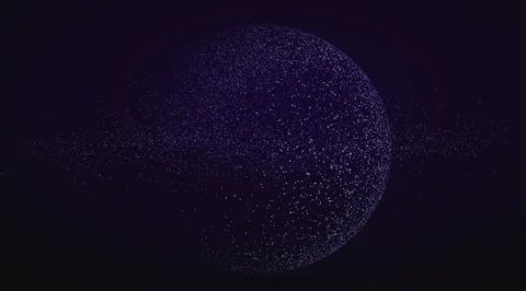 Planet graphics composed of countless particles, vector illustration. Illustrazione stock