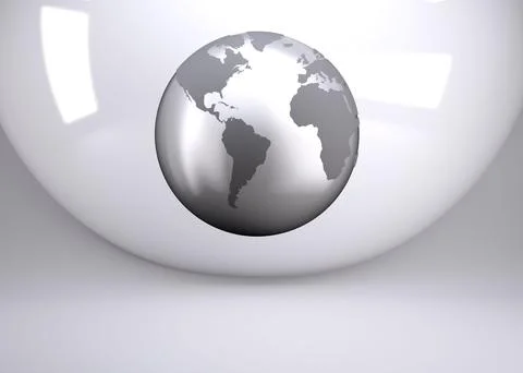 Planet on grey abstract background Stock Illustration