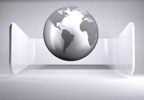 Planet on grey abstract background Stock-Illustration