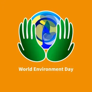 Planet in hands Stock Illustration