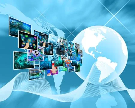 Planet of high technologies Stock Illustration