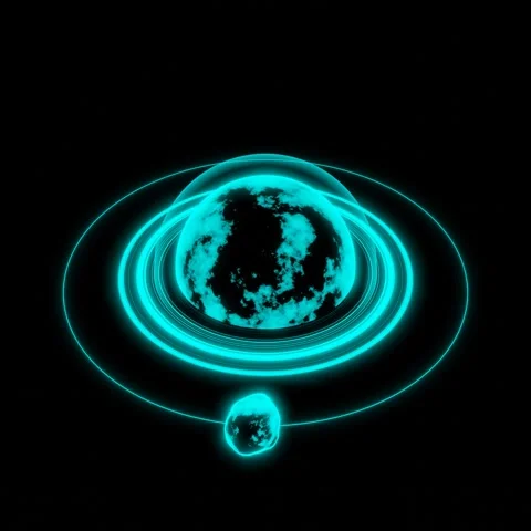 Planet Hologram1 Video stock 296674821
