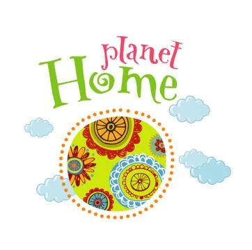 Planet home Stock Illustration