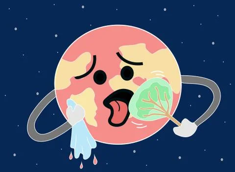 A planet is hot Stock Illustration