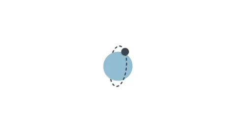Planet icon animation for video motion graphics Stock Footage 204717828