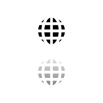 Planet icon flat Illustrazione stock