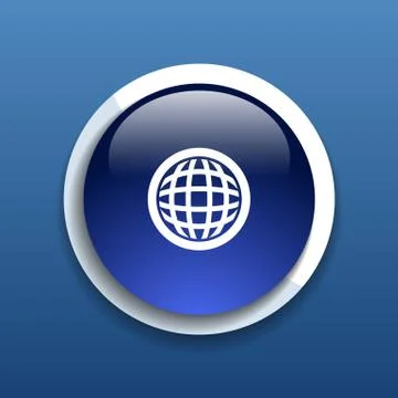 Planet icon network map earth business concept Stock Illustration