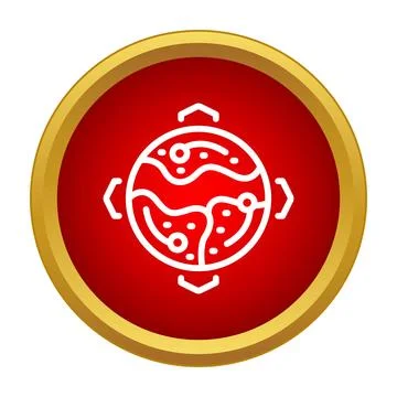 Planet icon representing space, universe, and science themes Stock-Illustration