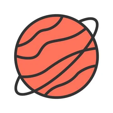 Planet icon vector image. Illustrazione stock