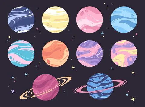 Planet illustrations Stock Illustration