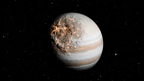 A planet Implodes in the Space Stock Footage 276411872