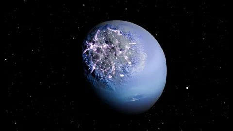 A planet Implodes in the Space Stockbeeldmateriaal 276412184